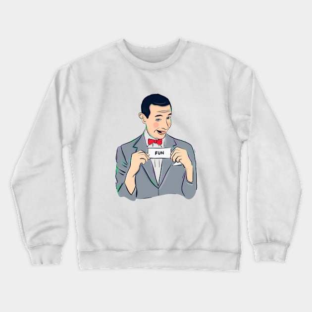 Fun With Pee Wee Crewneck Sweatshirt by QueerQuirks